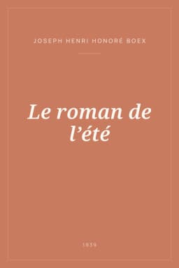 Portada de Le roman de l’été