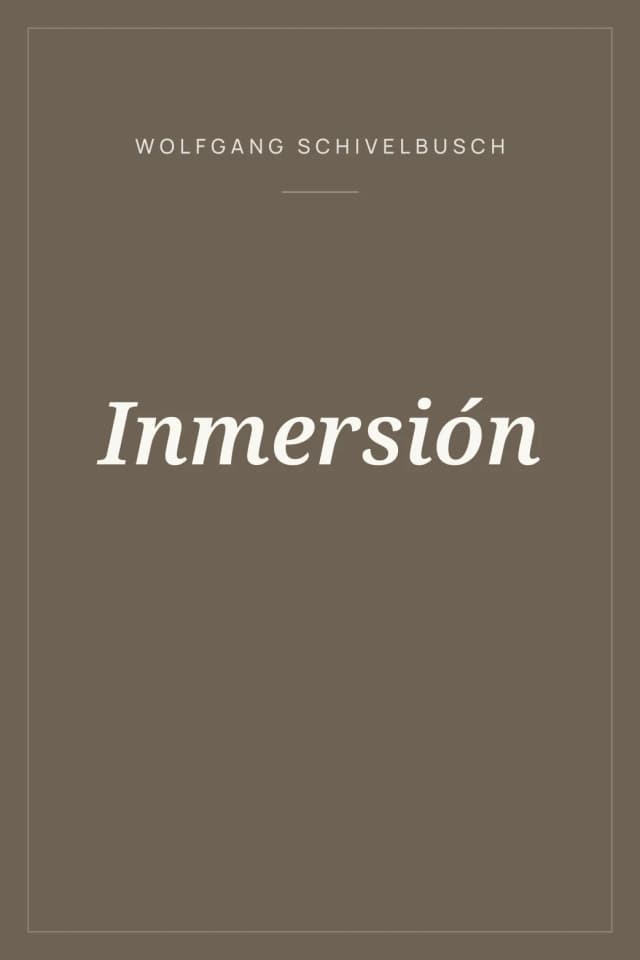 Portada de Inmersión