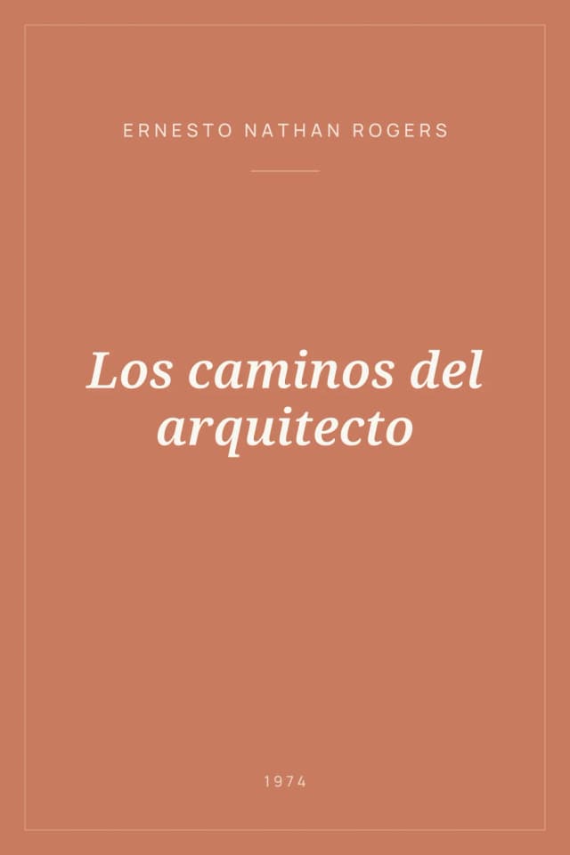 Portada de Los caminos del arquitecto