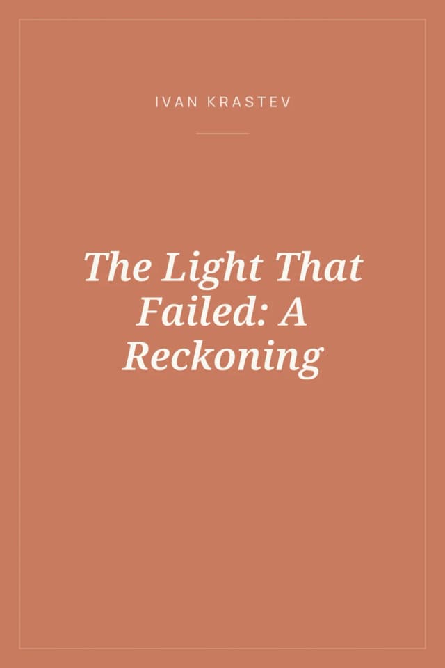 Portada de The Light That Failed: A Reckoning