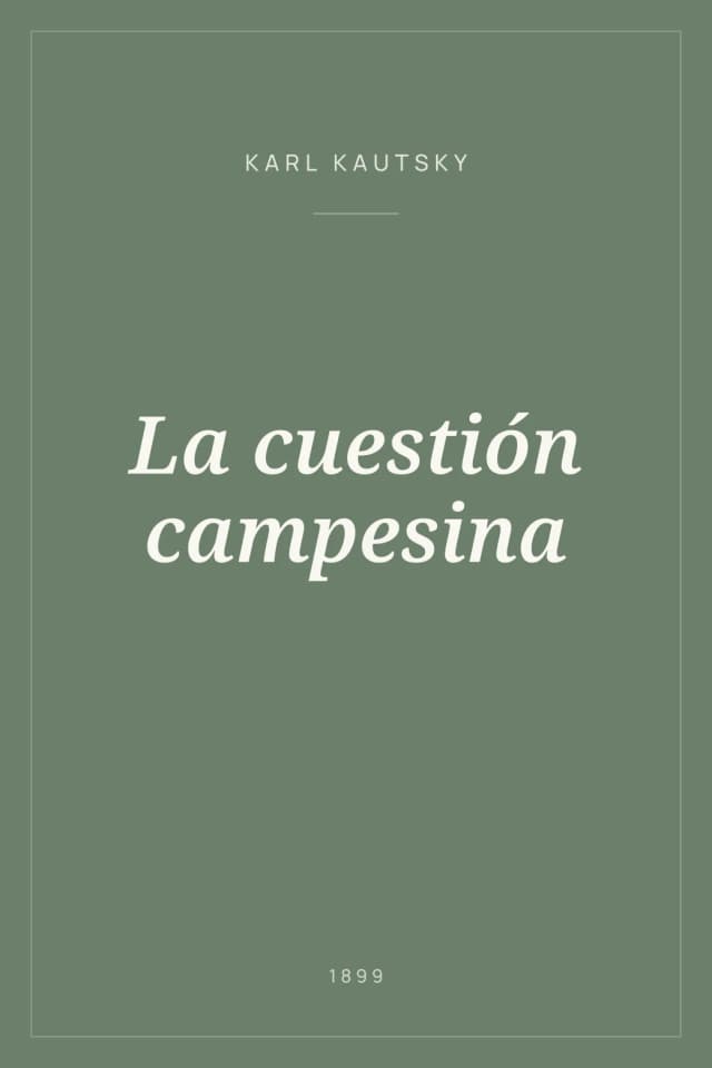 Portada de La cuestión campesina