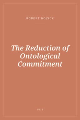 Portada de The Reduction of Ontological Commitment