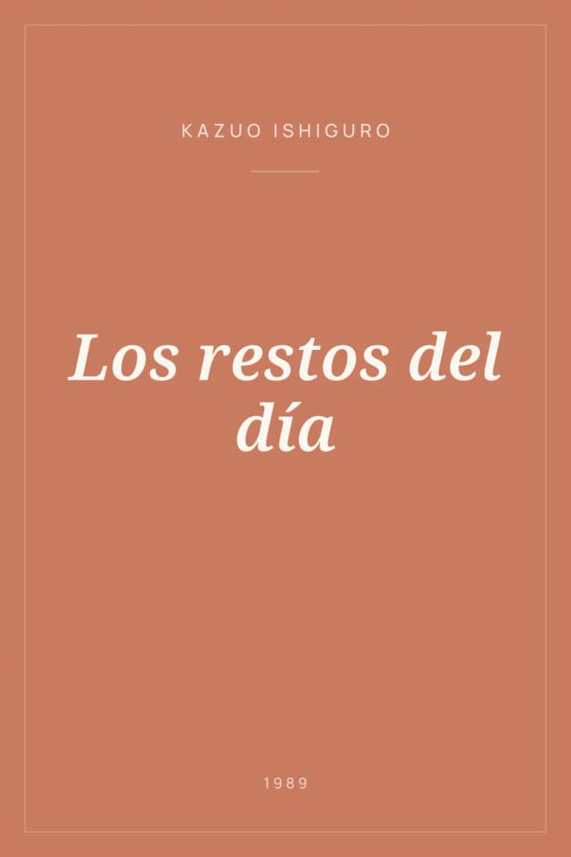Portada de Los restos del día