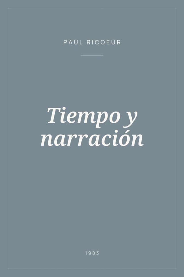 Portada de Tiempo y narración