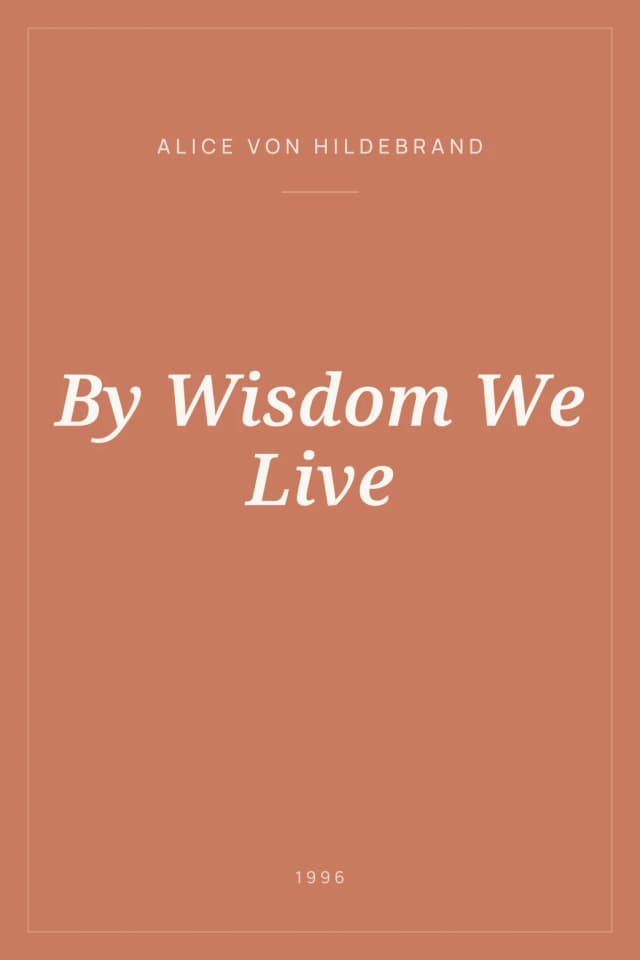 Portada de By Wisdom We Live