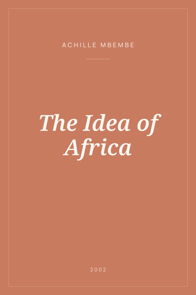 Portada de The Idea of Africa