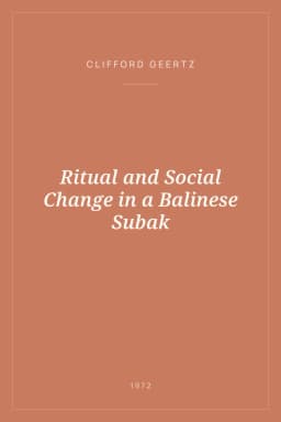Portada de Ritual and Social Change in a Balinese Subak