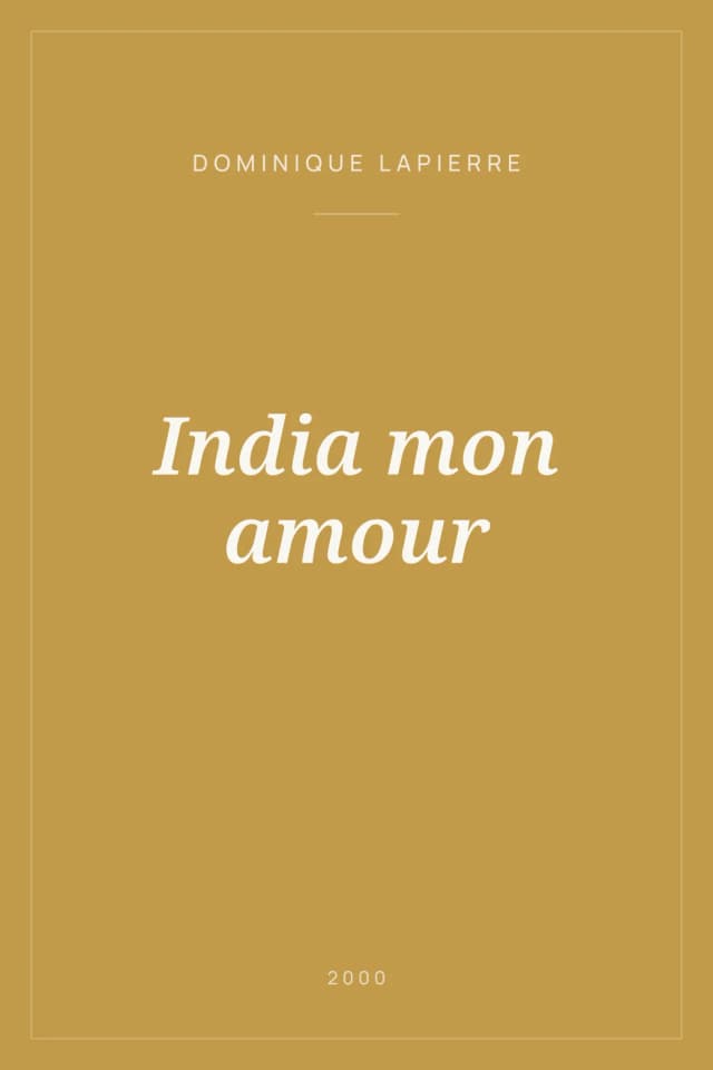 Portada de India mon amour