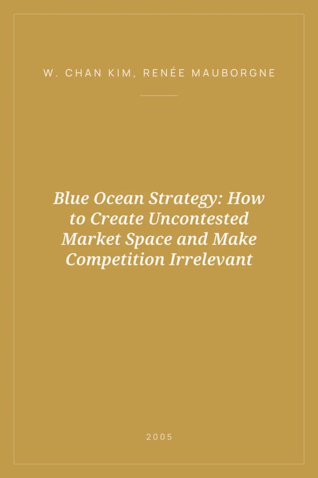 Portada de Blue Ocean Strategy: How to Create Uncontested Market Space and Make Competition Irrelevant