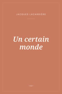 Portada de Un certain monde