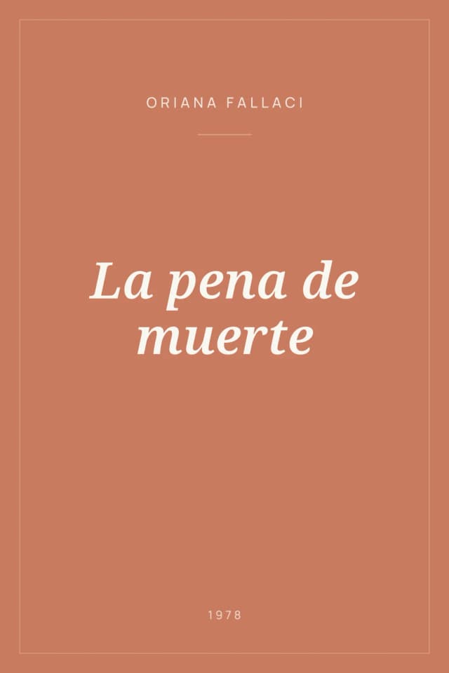 Portada de La pena de muerte