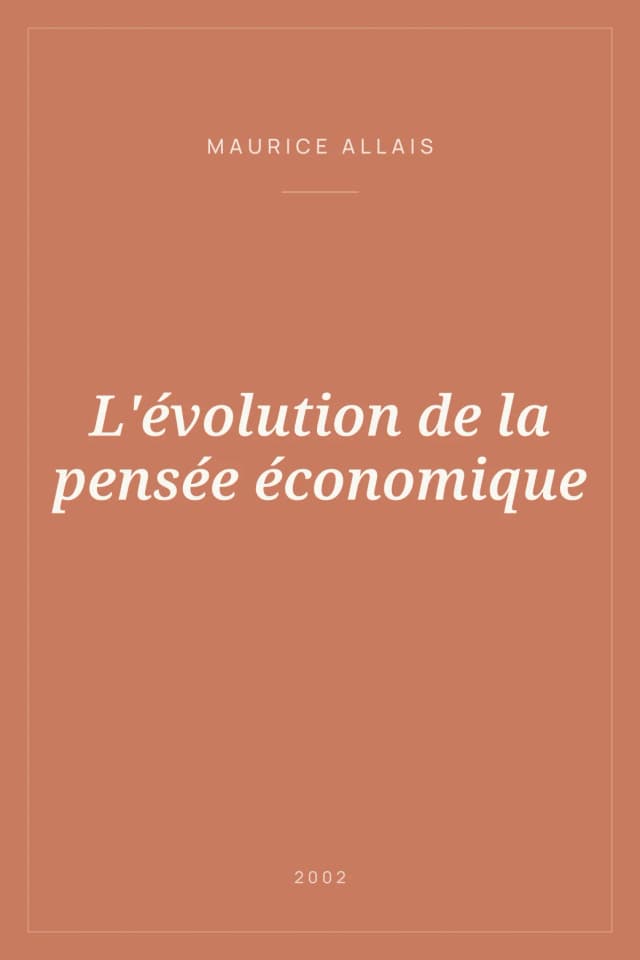 Portada de L'évolution de la pensée économique