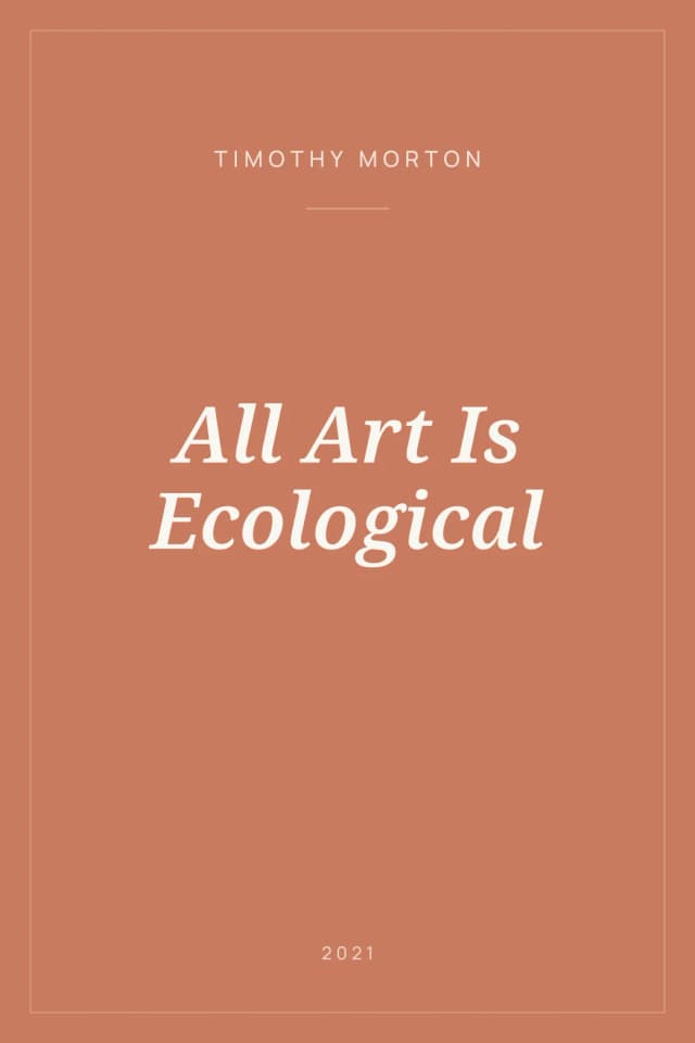 Portada de All Art Is Ecological