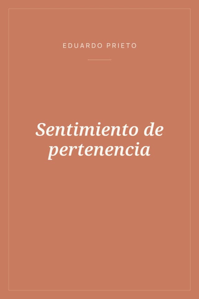 Portada de Sentimiento de pertenencia