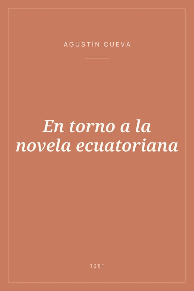 Portada de En torno a la novela ecuatoriana