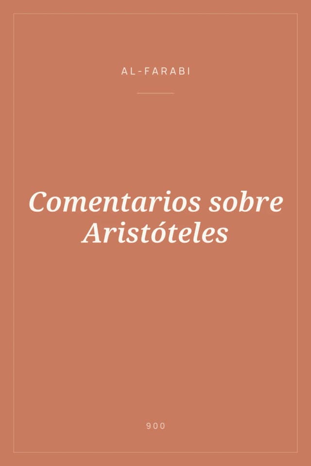 Portada de Comentarios sobre Aristóteles