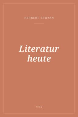 Portada de Literatur heute