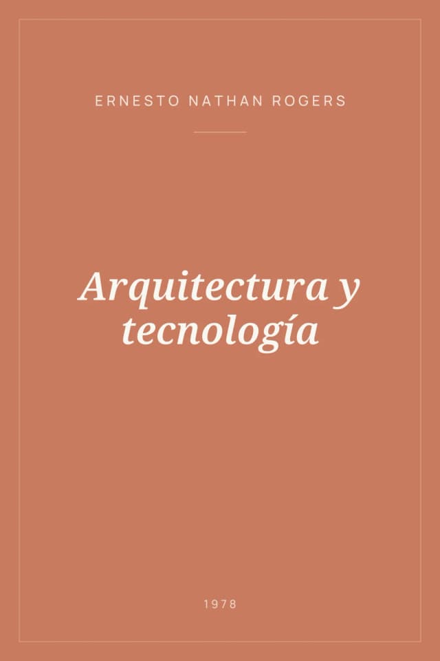 Portada de Arquitectura y tecnología