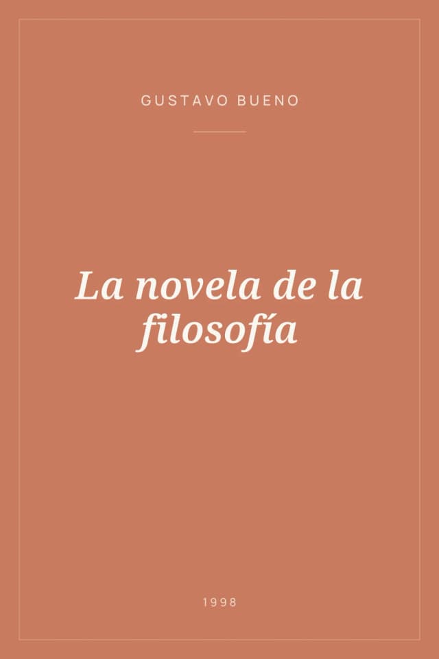 Portada de La novela de la filosofía