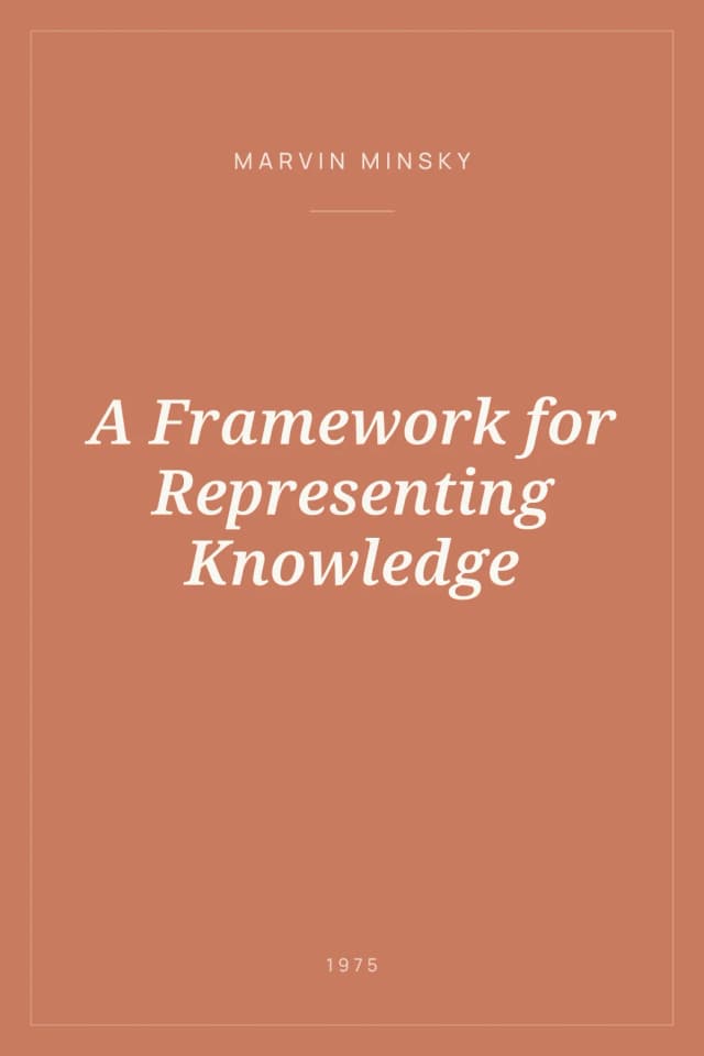 Portada de A Framework for Representing Knowledge
