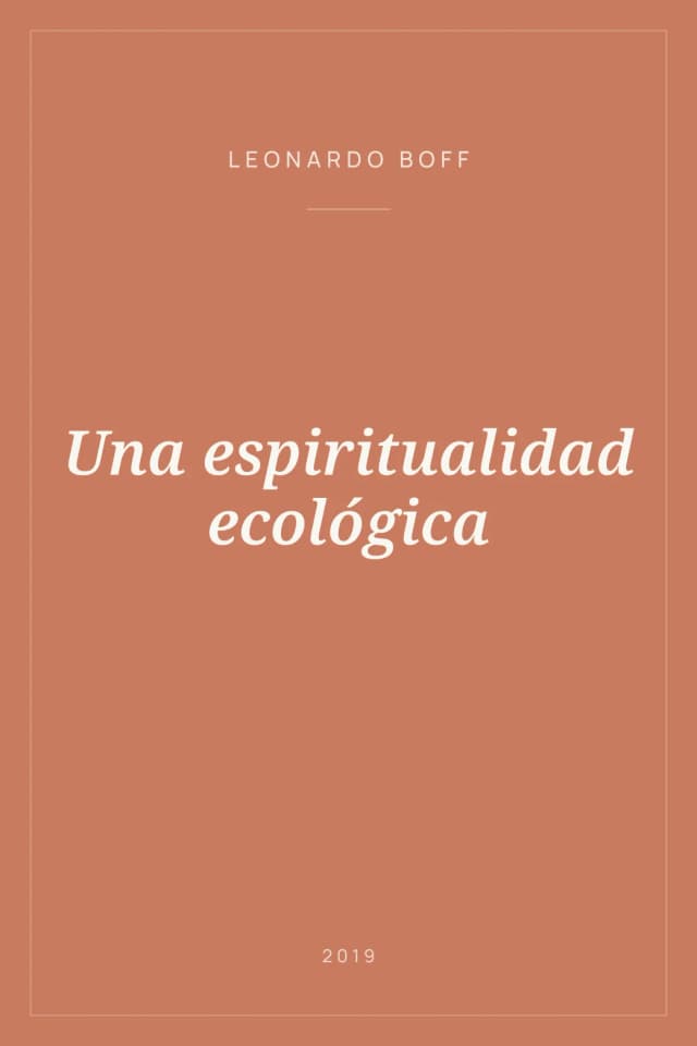 Portada de Una espiritualidad ecológica