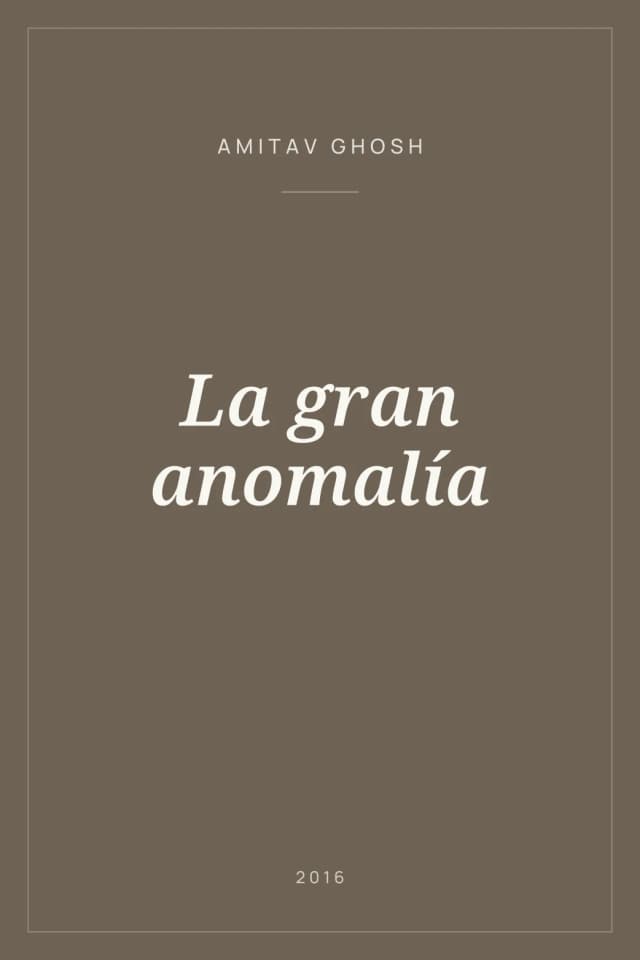 Portada de La gran anomalía