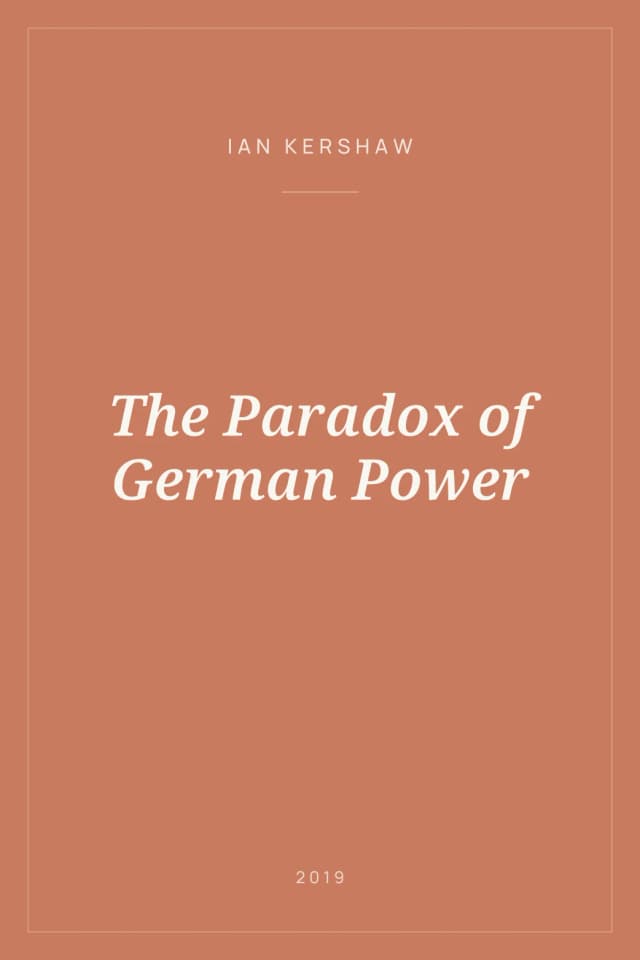 Portada de The Paradox of German Power