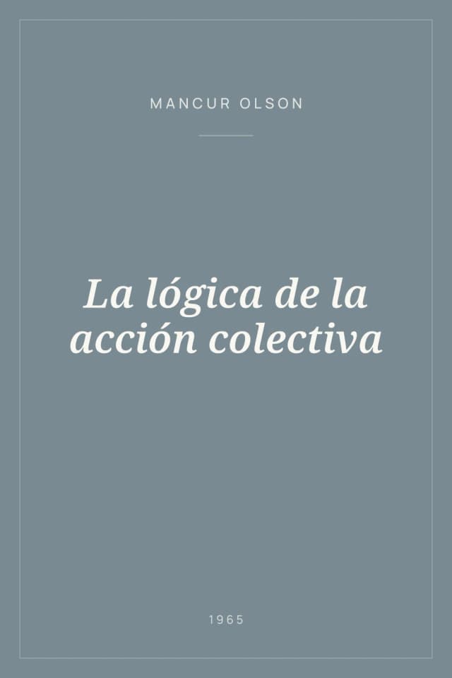 Portada de La lógica de la acción colectiva