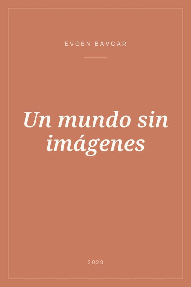 Portada de Un mundo sin imágenes