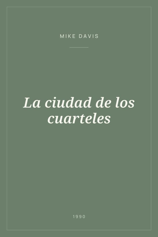 Portada de La ciudad de los cuarteles