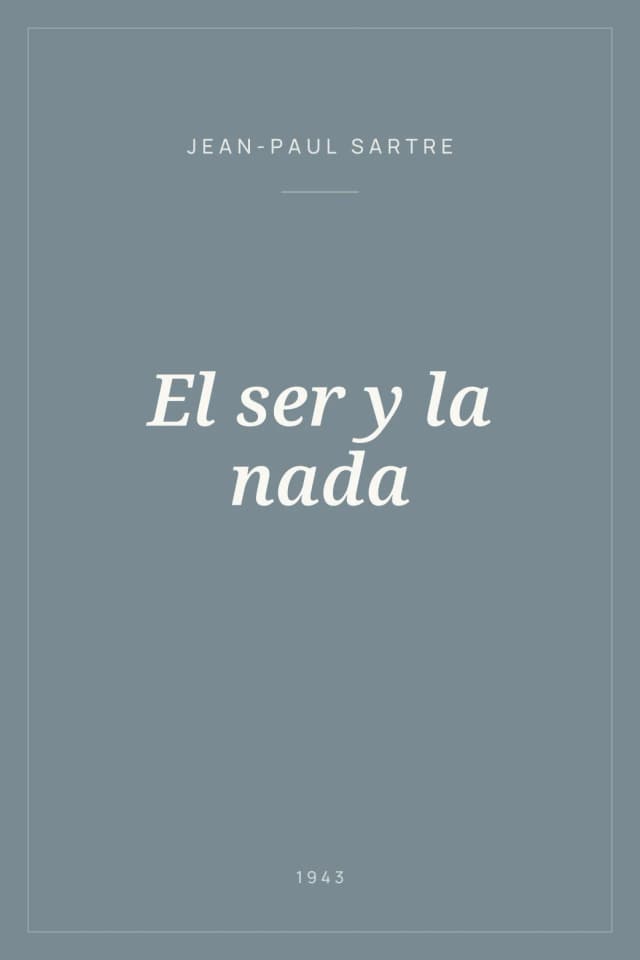 Portada de El ser y la nada