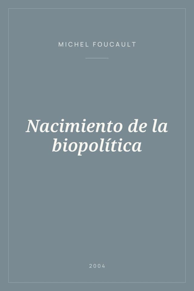 Portada de Nacimiento de la biopolítica