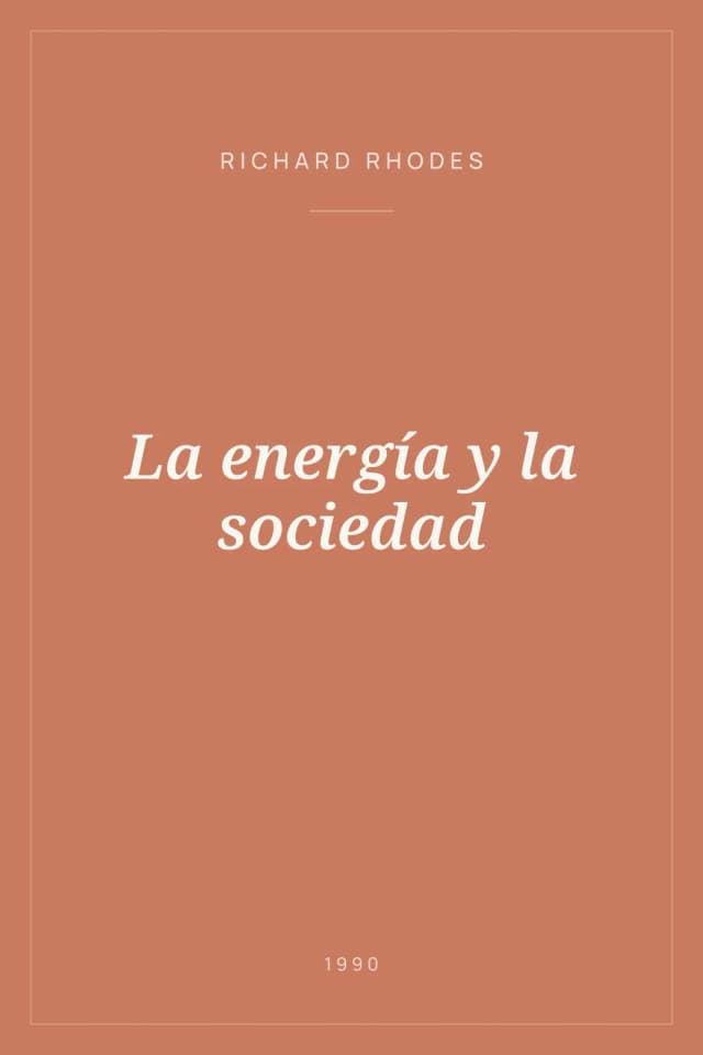 Portada de La energía y la sociedad