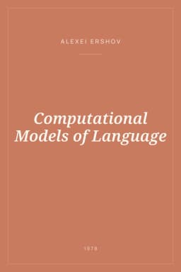 Portada de Computational Models of Language