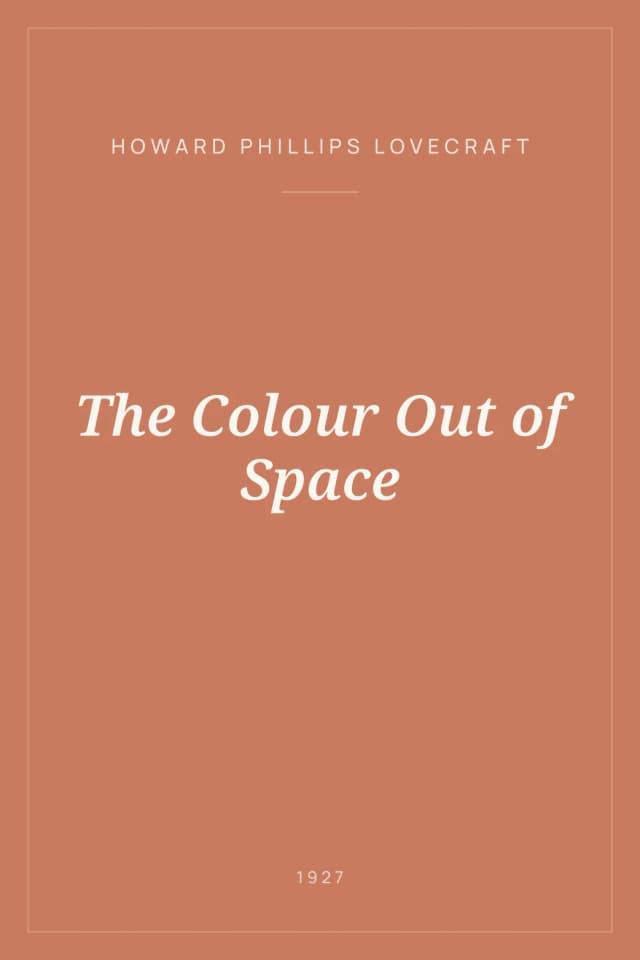 Portada de The Colour Out of Space