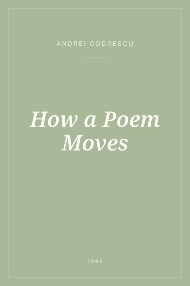 Portada de How a Poem Moves