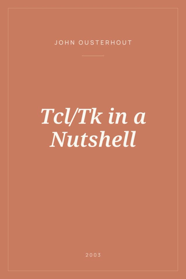 Portada de Tcl/Tk in a Nutshell