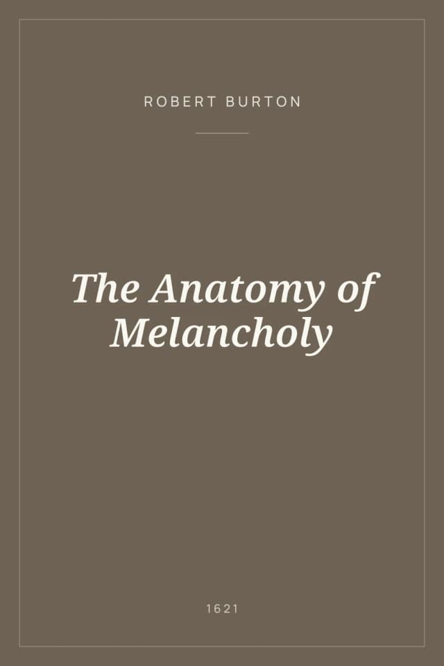 Portada de The Anatomy of Melancholy