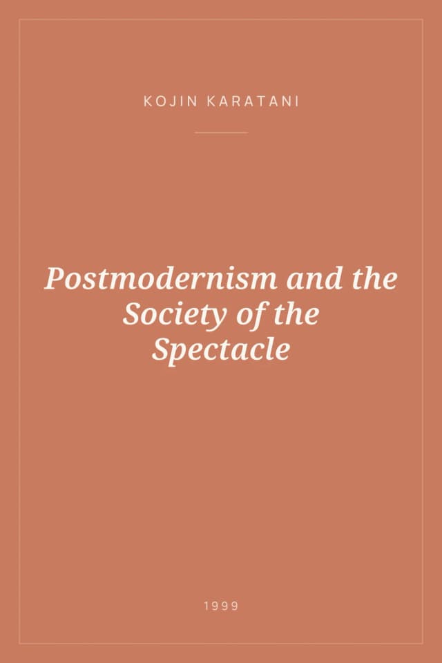 Portada de Postmodernism and the Society of the Spectacle