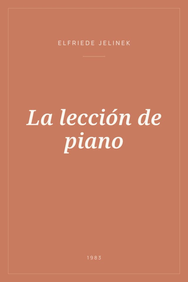 Portada de La lección de piano