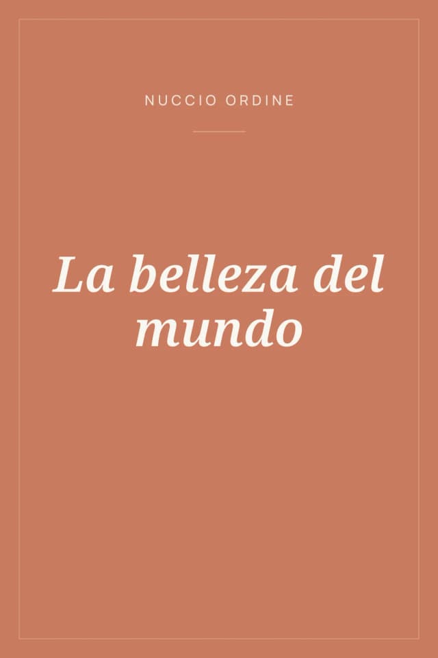 Portada de La belleza del mundo