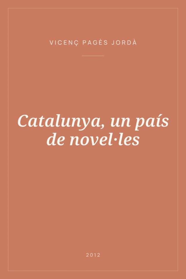 Portada de Catalunya, un país de novel·les