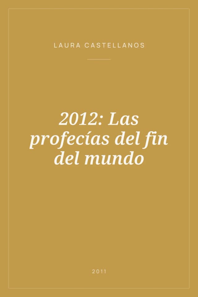 Portada de 2012: Las profecías del fin del mundo
