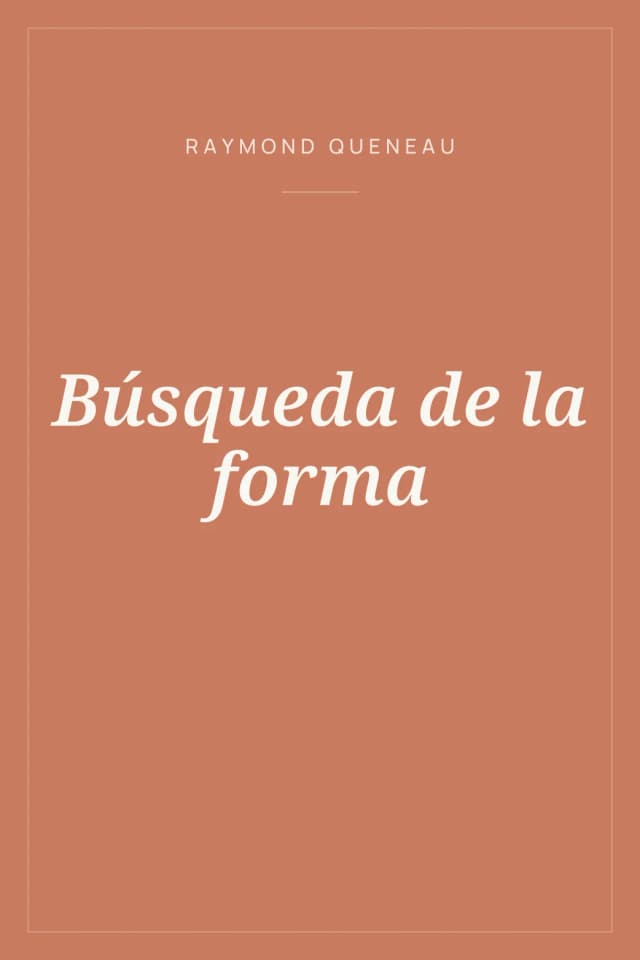 Portada de Búsqueda de la forma
