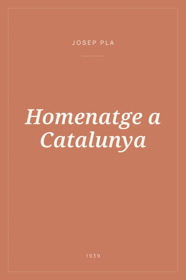 Portada de Homenatge a Catalunya