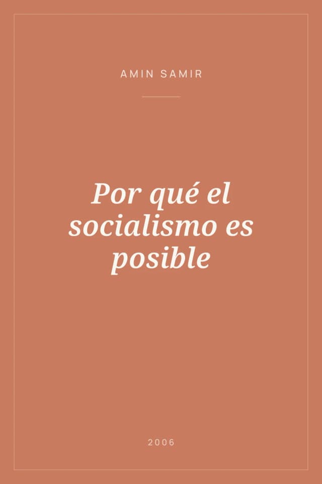 Portada de Por qué el socialismo es posible