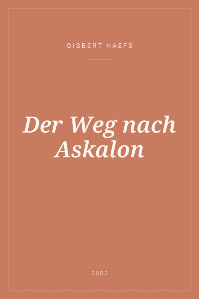 Portada de Der Weg nach Askalon
