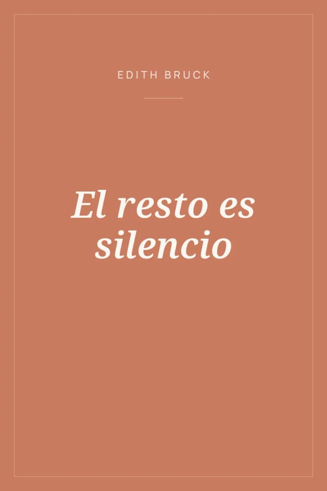 Portada de El resto es silencio