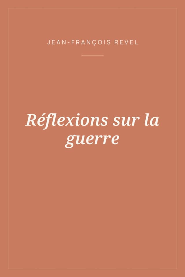 Portada de Réflexions sur la guerre