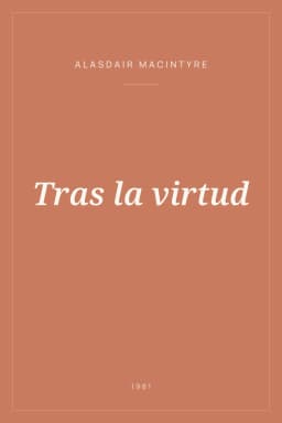 Portada de Tras la virtud